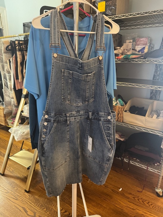 Judy Blue Dresses & Skirts - JUDY BLUE (overall fringe skirt) 1X (fits size 14) Los Angeles Denim - Blue NWT